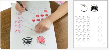 りんごとケーキ